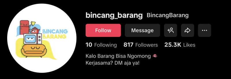 BINCANG BARANG VIDEO CONTENT FOR TIKTOK